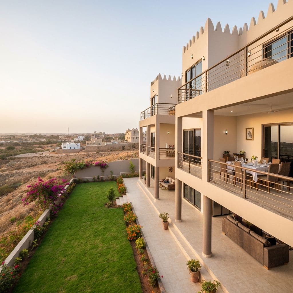 Contemporary multi-storey home overlooking Hargeisa